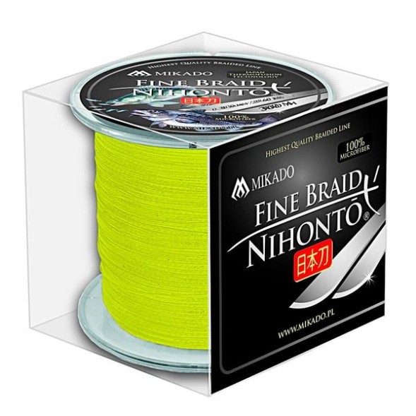 Шнур Mikado Nihonto Fine Braid 300м 0,30мм 29,60кг fluo