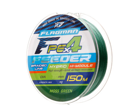 Шнур Flagman PE Hybrid F4 Feeder 150м Moss Green 0.19мм 10.5кг