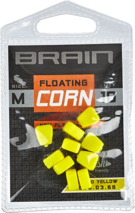 Кукуруза Brain Fake Floating Corn Non Flavoured Размер-S ц:желтый флуоресцентный