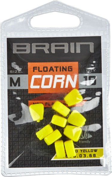 Кукурудза Brain Fake Floating Corn Non Flavoured Розмір-S ц: жовтий флуоресцентний