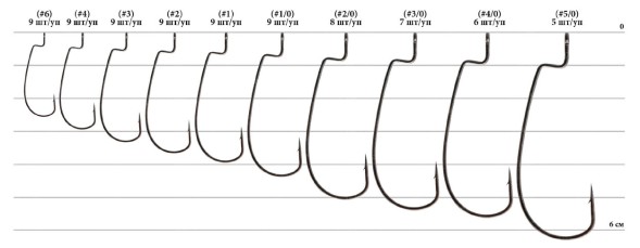 Офсетный крючок Decoy Worm 9 Upper Cut 4/0, 6шт