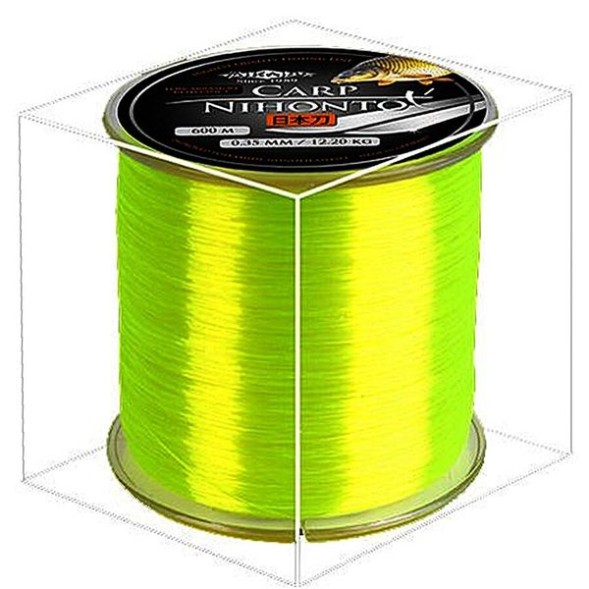 Леска Mikado Nihonto Carp Fluo 600м 0,23мм 6,0кг (флуоресцентный)
