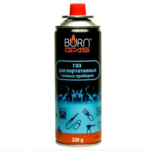 Газовый балон для портативных горелок BURN GAS 220г