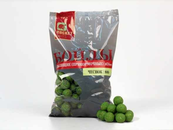 Бойлы Rocket Baits пылящие (прикормочные) Чеснок 24 мм 2 кг
