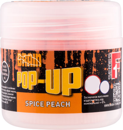 Бойлы Brain Pop-Up F1 Spice Peach 10mm 20g