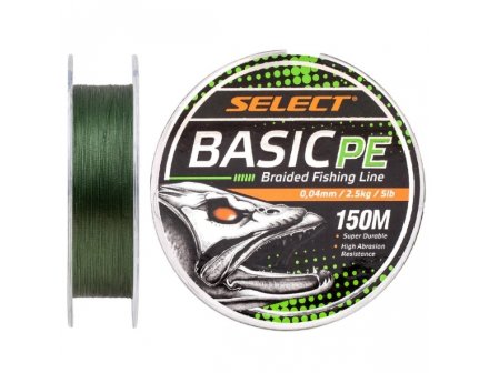 Шнур Select Basic PE 150m  0.18mm 22LB/9.9kg (темн-зел.)