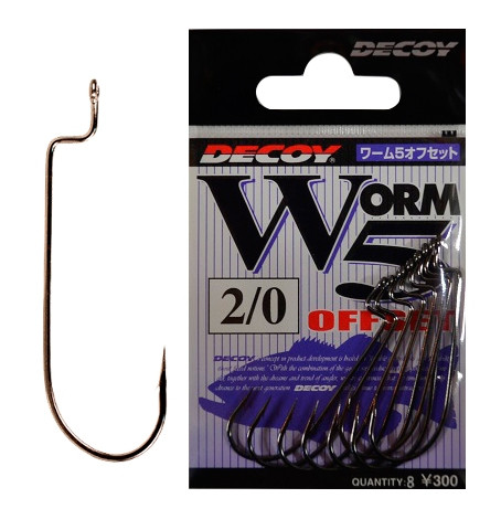 Офсетный крючок Decoy Worm 5 Offset 1, 9шт