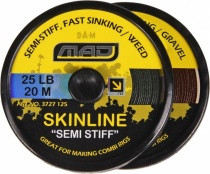 Поводочный материал D.A.M. Mad SkinLine Semi-Soft 20m 25lb (Weed)