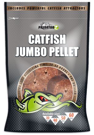 Пеллетс на сома Predator-Z Catfish Jumbo Pellet, 60mm, 850g, bloody halibut