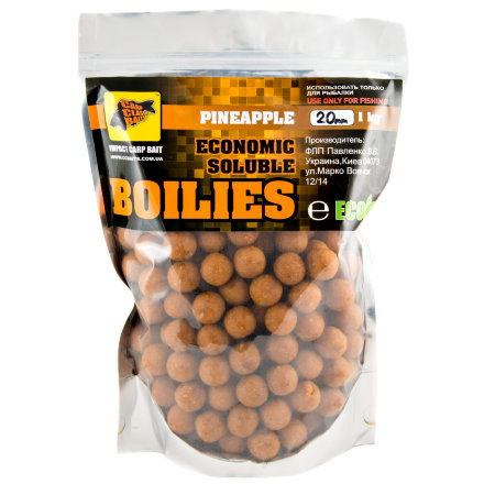 Пылящие бойлы CC Baits Economic Soluble Pineapple 20мм 1кг