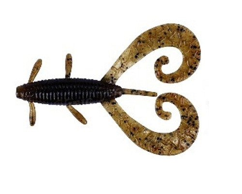 Съедобный силикон Reins G TAIL TWIN 3" 002 Green Pumpkin 8 шт (7см)