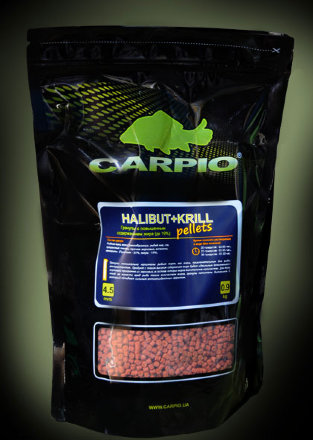 Пеллетс Carpio Halibut+Krill Pellets 6.0 мм 7 кг