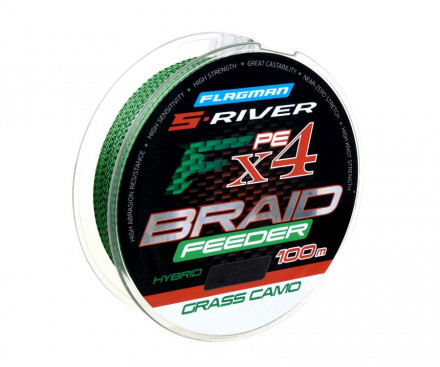 Шнур Flagman S-River Feeder Braid X4 0,14mm 8.2kg 100m