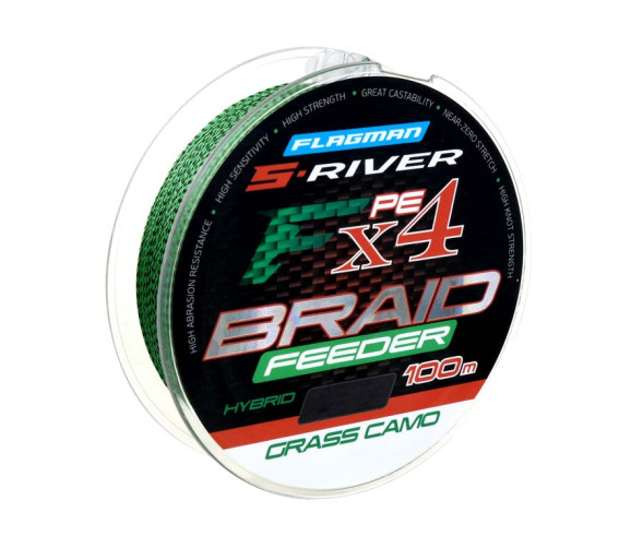 Шнур Flagman S-River Feeder Braid X4 0,16mm 10.1kg 100m