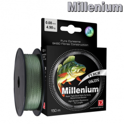 Шнур Dragon Millenium Окунь 150m 0.08mm 4.90kg green