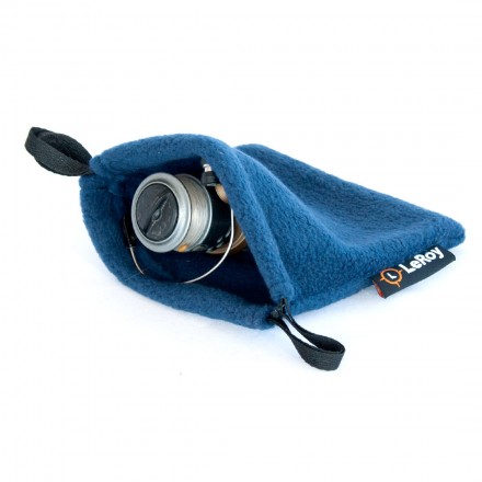 Флисовый чехол-мешок для катушки LeRoy Синий S 15*15см