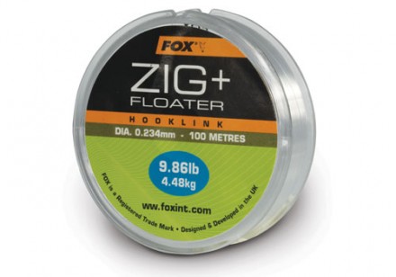 Поводочный материал Fox Zig &amp; Floater Hooklink 9.86lb(4.48kg) 0.234mm clear