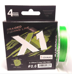 Шнур Favorite X1 PE 4x 150m #0.6/0.128mm 12lb/5.4kg