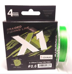 Шнур Favorite X1 PE 4x 150m # 0.8 /0.148mm 15lb /6.8kg