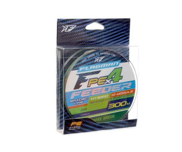 Шнур Flagman Hybrid X4 Feeder Moss Green 300m 0.16mm 9.1kg
