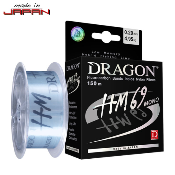Леска Dragon HM69 Pro 50m 0.200mm 4.95kg