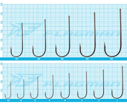 Гачки Azura Long Shank Hook №1 /0