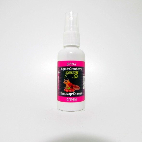 Активний спрей Grandcarp КАЛЬМАР • ЖУРАВЛИНА серії TACTIC 50 мл (SPR018)
