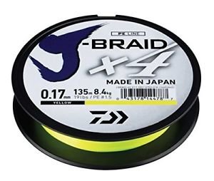 Шнур Daiwa J-Braid x4 0,17mm 8,4kg 270m yellow