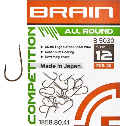 Гачок Brain All Round B5030 # 12 (20 шт / уп) ц: bronze