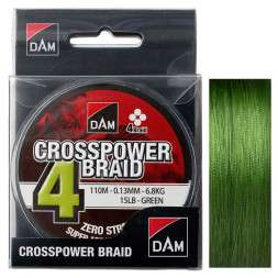 Шнур DAM CrossPower 4-braid 110m green
