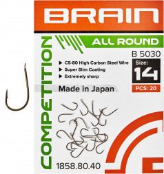 Крючок Brain All Round B5030 #14 (20 шт/уп) ц:bronze