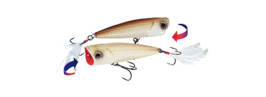 Воблер YO-ZURI 1064R Sashimi Popper 75мм CMBN