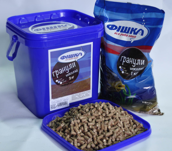 Пеллетс Фішка Шоколад 6 мм 3 кг