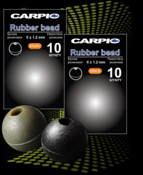Бусина резиновая Carpio Rubber bead black