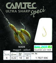 Гачок з повідцем Balzer Camtec Speci на опариша (10 шт)