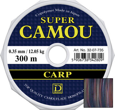 Леска Dragon Super Camou Carp 300m 0.30mm 9.45kg