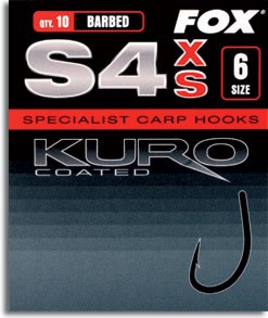 Крючки Fox S4 Kuro Hook Size 6 barbed