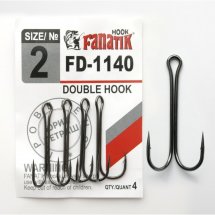 Двойной крючок Fanatik FD-1140 №1 4шт