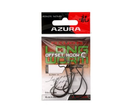 Крючки Azura Long Offset Worm Hook №3/0