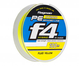 Шнур Flagman PE Hybrid F4 100m 0,12mm 6,4kg/14lb Yellow