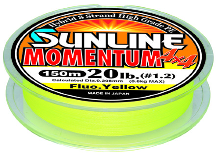 Шнур Sunline Momentum 4x4 150m 0.208mm 20Lb/8,8kg