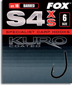 Крючки Fox S4 Kuro Hook Size 10 barbed