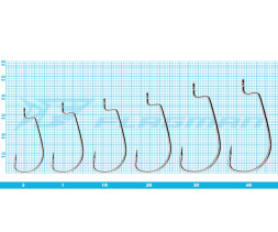 Гачки Azura Long Offset Worm Hook №4 /0