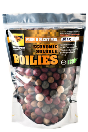 Пылящие бойлы CC Baits Economic Soluble Fish&amp;Meat Mix, 20мм 6кг