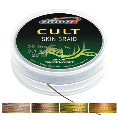 Поводковый материал в оплетке Climax Cult Skin Braid 30lb 14.5kg 20 m silt