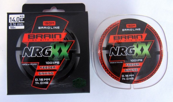 Шнур Brain NRG 8X sinking 150m brown