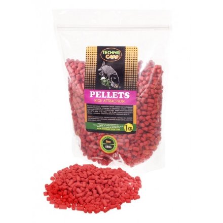 Пеллетс Technocarp Flavored Carp Pellets Krill 6mm 1kg