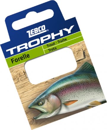 Готовиe повідці Zebco №10 Trophy Hooks to Nylon Trout 0,17mm 70см (10шт)