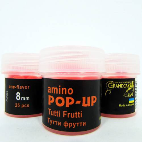 Бойл amino POP-UP Grandcarp TUTTI FRUTTI (ТУТТІ ФРУТТІ) Ø8 мм 25 шт. (PUP091)