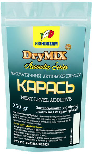 Сухое вещество Fishdream DryMix Карась 250гр